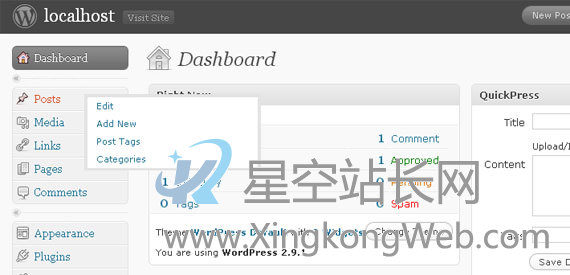 Pop-Menus Dashboard Wordpress,7款后台管理界面美化插件
