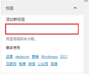 WordPress发布文章自动添加TAG标签