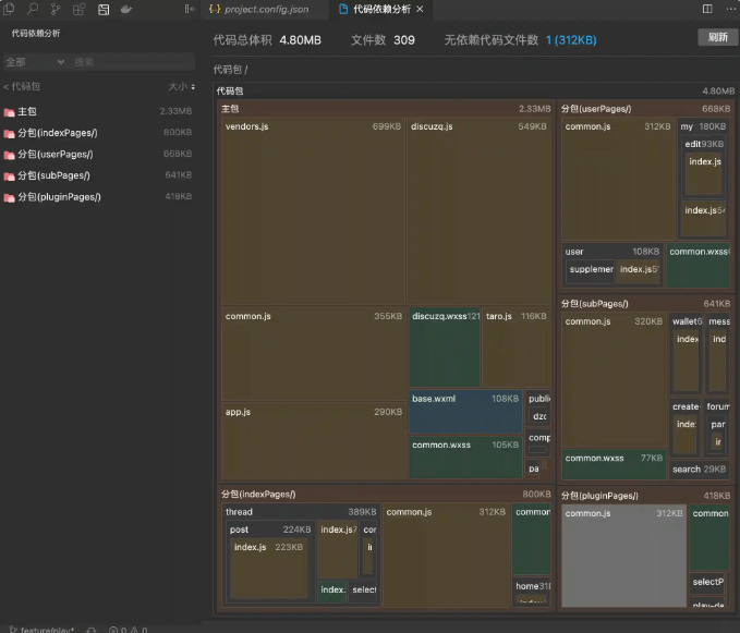 DiscuzQ小程序打包后主包超过2M无法提交的问题