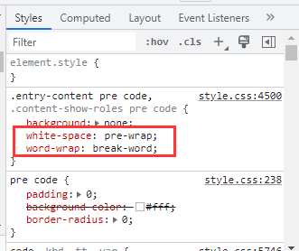 Wordpress 代码块过长自动换行解决办法
