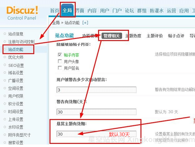 Discuz设置悬赏主题有效期