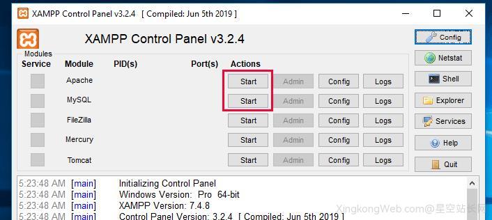使用XAMPP本地搭建WordPress网站图文教程插图8 使用XAMPP本地搭建WordPress网站图文教程