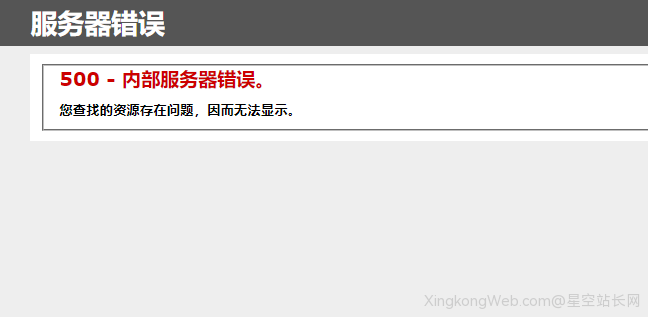 Windows Server .NET程序出现500错误，如何查看错误详细