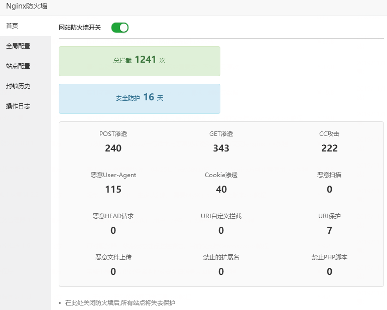 宝塔Linux面板Nginx防火墙插件使用教程